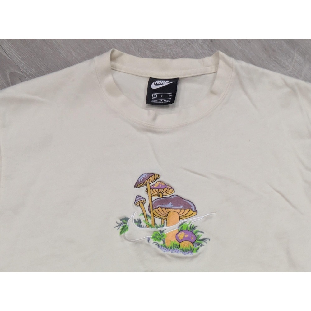 Nike Cream Tee with Mushroom Design